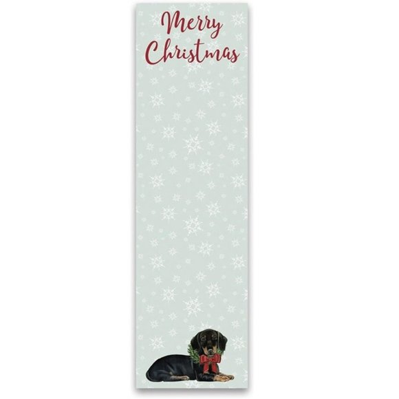 Merry Christmas Black & Tan Dachshund List Notepad - Primitives by Kathy - Picture 1 of 1